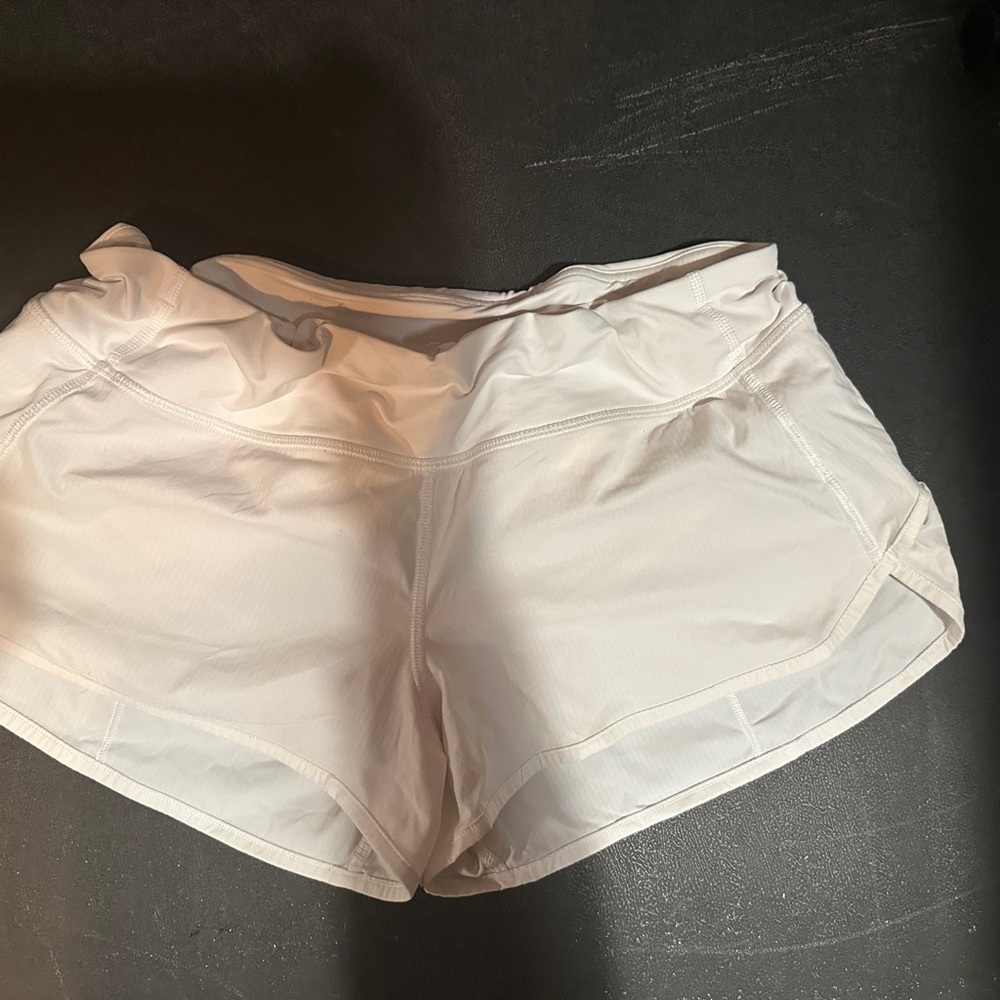 Lululemon Athletica Cream Athletic Shorts